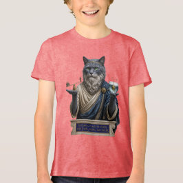 ロシアンブルー・アルキメデス猫 トライブレンドTシャツ