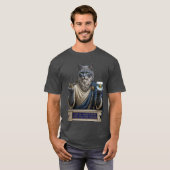 ロシアンブルー・アルキメデス猫 Tシャツ (正面フル)