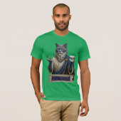 ロシアンブルー・アルキメデス猫 Tシャツ (正面フル)
