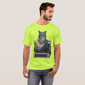 ロシアンブルー・アルキメデス猫 Tシャツ (正面フル)