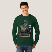 ロシアンブルー・アルキメデス猫 Tシャツ (正面フル)
