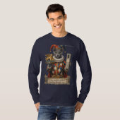 ロシアンブルー・アルレッキーノ猫 Tシャツ (正面フル)