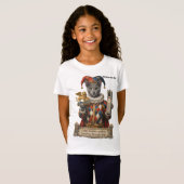 ロシアンブルー・アルレッキーノ猫 Tシャツ (正面フル)
