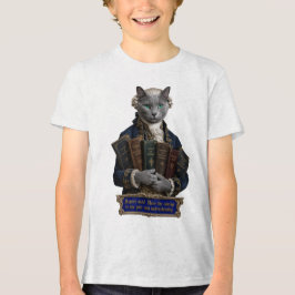 ロシアンブルー・イマニュエル・カント猫 トライブレンドTシャツ
