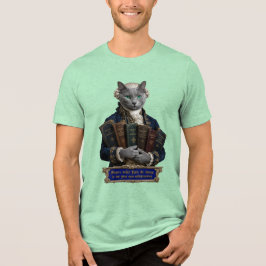 ロシアンブルー・イマニュエル・カント猫 トライブレンドTシャツ