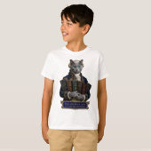 ロシアンブルー・イマニュエル・カント猫 Tシャツ (正面フル)