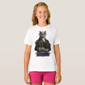 ロシアンブルー・イマニュエル・カント猫 Tシャツ (正面フル)