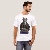 ロシアンブルー・イマニュエル・カント猫 Tシャツ (正面フル)