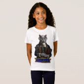 ロシアンブルー・イマニュエル・カント猫 Tシャツ (正面フル)