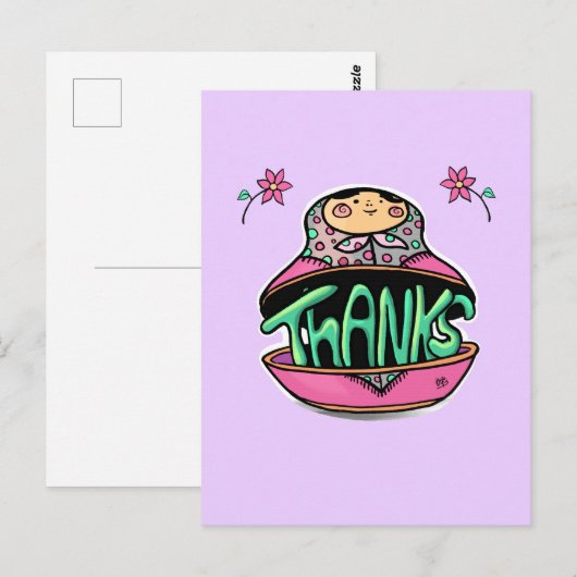 ロシアン・ドールに感謝 ポストカード (正面/裏面)