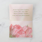 ロシア人のイースターピンクのチューリップカード シーズンカード (内部)