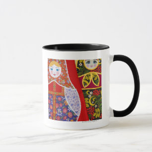 ロシア人のMatryoshkaの人形の絵画 マグカップ
