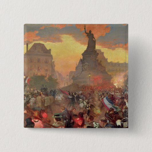 ロシア人を記念するパリのカーニバル 缶バッジ (正面)