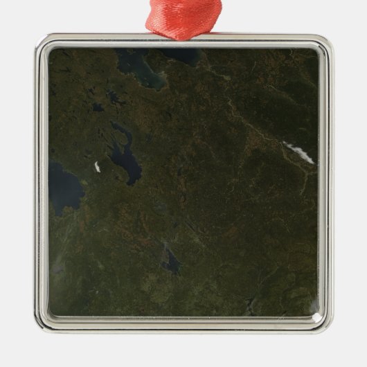 ロシア北西部紅葉 メタルオーナメント (正面)