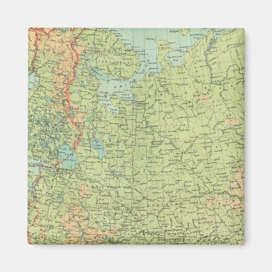 ロシア北部とフィンランド マグネット (正面)