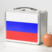 ロシア国旗が付いた金属製ステンレス弁当箱 メタルランチボックス (インサイチュ)