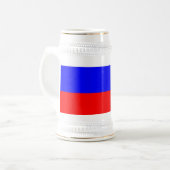ロシア国旗とマグカップ ビールジョッキ (正面左)