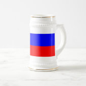 ロシア国旗とマグカップ ビールジョッキ (正面右)