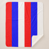 ロシア国旗と愛国心シェルパ毛布 シェルパブランケット (正面)