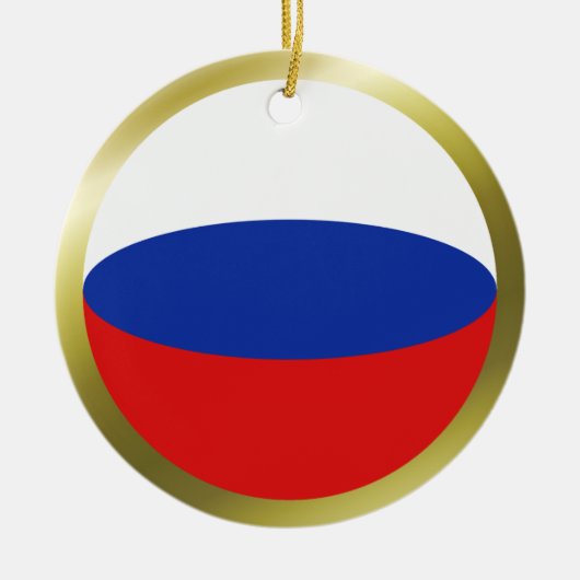 ロシア国旗のオーナメント セラミックオーナメント (正面)