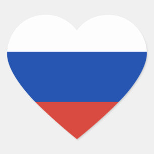 ロシア国旗のハートシール ハートシール