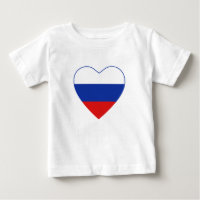 ロシア国旗のハートTシャツ