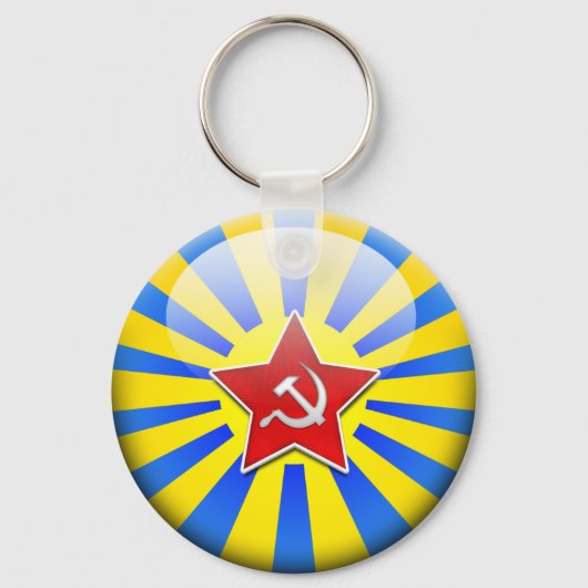 ロシア国旗の空軍 キーホルダー (正面)