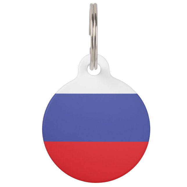 ロシア国旗の紋章 ペット　ネームタグ (正面)