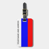 ロシア国旗の荷物タグ ラゲッジタグ (正面縦)