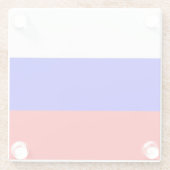 ロシア国旗を持つガラスコアスター ガラスコースター (裏面)