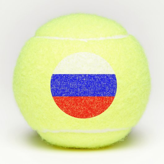 ロシア国旗を持つペンテニスボール テニスボール (正面)