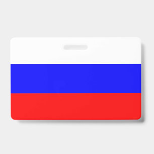ロシア国旗を持つ名前バッジ バッジ