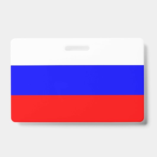 ロシア国旗を持つ名前バッジ バッジ (正面)