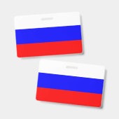 ロシア国旗を持つ名前バッジ バッジ (正面＆裏面)