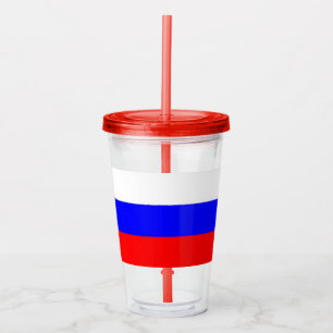 ロシア国旗を持つ愛国的なアクリル製タンブラー アクリルタンブラー