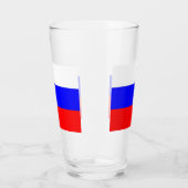 ロシア国旗を持つ愛国的なガラス杯 タンブラーグラス (左)
