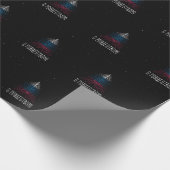 ロシア国旗を掲げたメリークリスマス ラッピングペーパー (角)