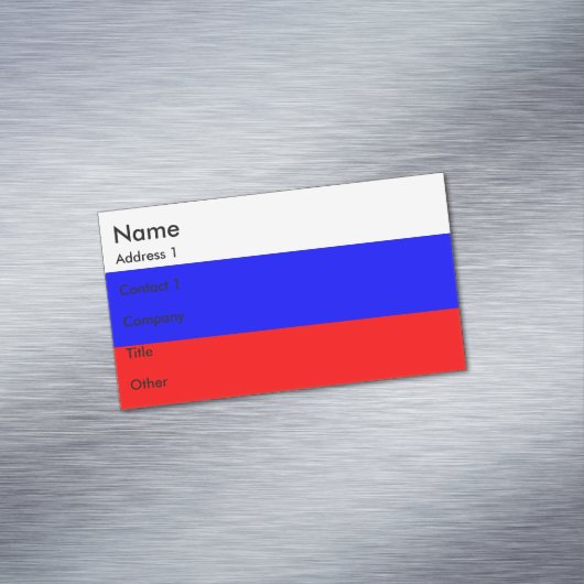 ロシア国旗を掲げた名刺マグネット マグネット名刺 (インサイチュ)