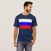 ロシア国旗を掲げたTシャツ Tシャツ (正面フル)