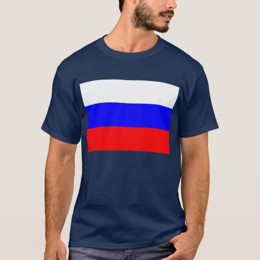 ロシア国旗を掲げたTシャツ Tシャツ (正面)