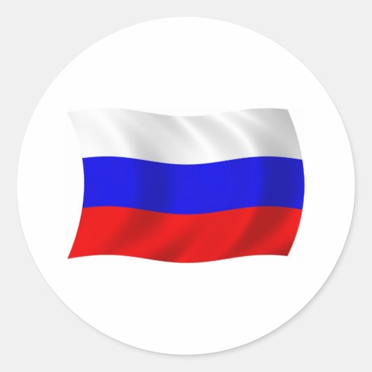 ロシア国旗ステッカー ラウンドシール (正面)