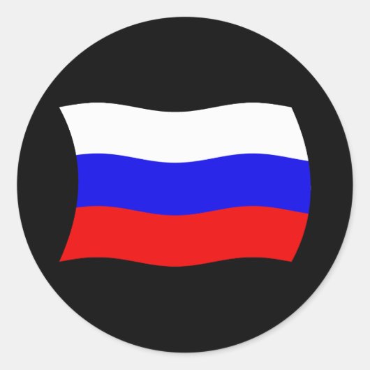 ロシア国旗ステッカー ラウンドシール (正面)