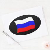 ロシア国旗ステッカー 楕円形シール (封筒)