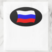 ロシア国旗ステッカー 楕円形シール (バッグ)
