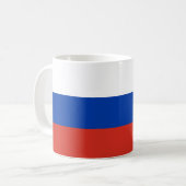 ロシア国旗セラミックコーヒーマグ コーヒーマグカップ (正面左)