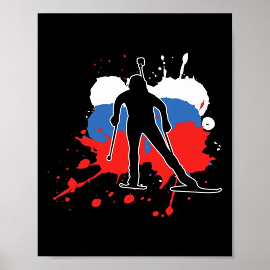 ロシア国旗ビースロニスト – ビースロロシアのロン ポスター (正面)