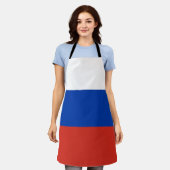 ロシア国旗 エプロン (着用した状態)