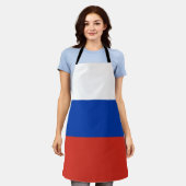 ロシア国旗 エプロン (着用した状態)