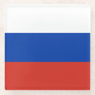ロシア国旗 ガラスコースター