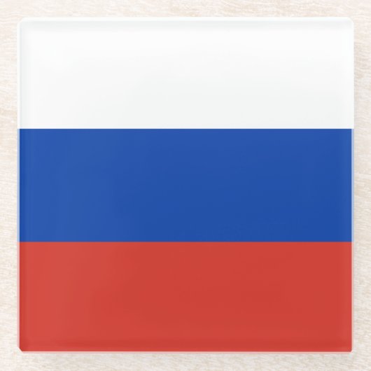 ロシア国旗 ガラスコースター (正面)